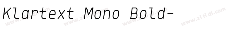 Klartext Mono Bold字体转换 Klartext Mono Bold字体转换